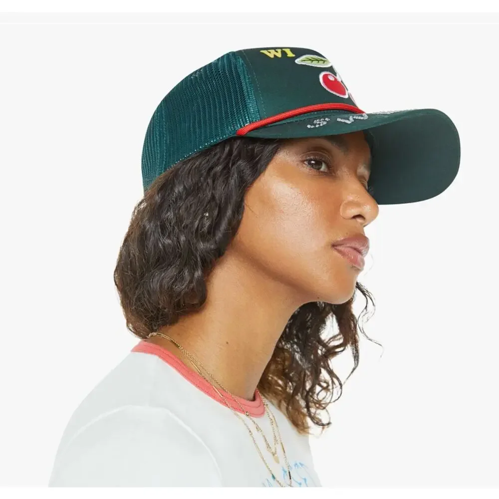 Mother Denim The 10-4 Wild Cherries Trucker Hat - NWT